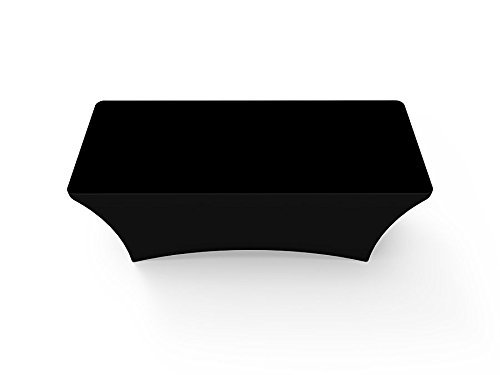 SOLID BLACK STRETCH TABLE COVERS 3 SOLID BLACK STRETCH TABLE COVERS - Image 4