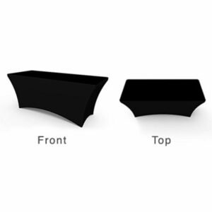 SOLID BLACK STRETCH TABLE COVERS